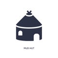 mud hut icon on white background. Simple element illustration from culture concept Royalty Free Stock Photo