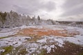 Mud pool in winter, yellowstone