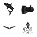 Mud, prevention, medicine and other web icon in black style.institute, education, microbes, icons in set collection.