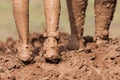 Mud race runner Royalty Free Stock Photo