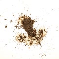 Mud splat pattern isolated on a white background Royalty Free Stock Photo