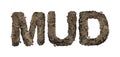 Mud Text Isolated