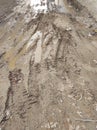 Mud Texture.Mud texture or wet brown soil with natural organic clay and geological sediment mixture as in roughing it in a dirty. Royalty Free Stock Photo