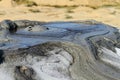 Mud volcano in Buzau, Romania