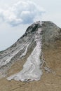 Mud volcano cone in vulcanii noroiosi reserve near berca village buzau county romania Royalty Free Stock Photo