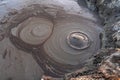 Mud volcano crater background Royalty Free Stock Photo