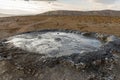 Mud volcano crater, Gobustan, Azerbaijan Royalty Free Stock Photo