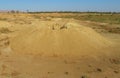 Mud volcano crater Royalty Free Stock Photo