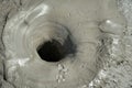 Mud volcano hole Royalty Free Stock Photo