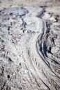 Mud volcano at Krasnodar state, Russia, close up