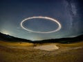 drone at mud volcano Royalty Free Stock Photo