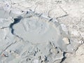 Mud volcano in the natural reserve park of Salse di Nirano. Fiorano, Italy.