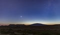 Mud volcano Turagay on a moonless night Royalty Free Stock Photo