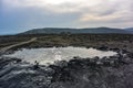 Mud volcanoes in Gobustan (Qobustan), Azerbaijan