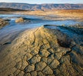 Mud volcanoes with stunning sunrise in Chahuna