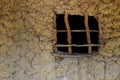 Mud walls and window of an african hut Royalty Free Stock Photo