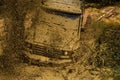 Mud and water splash in off-road racing. Expedition offroader. Best Off Road Vehicles. Offroad vehicle coming out of a Royalty Free Stock Photo