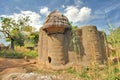 Mudbrick houses in Togo Royalty Free Stock Photo