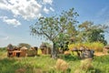 Mudbrick houses in Togo Royalty Free Stock Photo