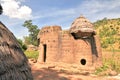 Mudbrick houses in Togo Royalty Free Stock Photo