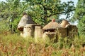 Mudbrick houses in Togo Royalty Free Stock Photo