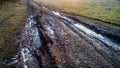 muddy countryside road