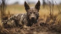 Muddy Australian Cattle Dog In Nadav Kander Style