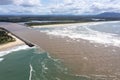 Muddy flood waters from the Macleay river Royalty Free Stock Photo