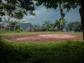 Muddy football field in cileungsi bogor Indonesia