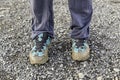 Muddy shoes Royalty Free Stock Photo