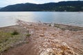 Muddy stormwater stream in Millstatter See, Austria