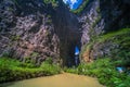 Muddy stream in Wulong National Park