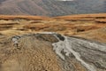 Muddy volcano crater Royalty Free Stock Photo