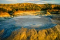 Muddy volcano crater, Buzau, Romania Royalty Free Stock Photo