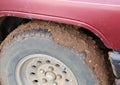 Muddy wheel Royalty Free Stock Photo