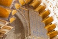 Mudejar decorations in the Patio de las Doncellas Royalty Free Stock Photo