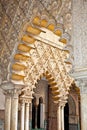 Mudejar decorations in the Royal Alcazars of Seville, Spain Royalty Free Stock Photo