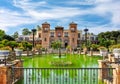 Mudejar pavilion in Maria Luisa park, Seville, Spain Royalty Free Stock Photo