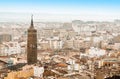 Tower Iglesia San Pablo in Zaragoza, Spain Royalty Free Stock Photo