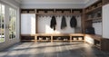 A Mudroom That Marries Style with Practicality. Generative AI