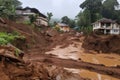 mudslide buries road, isolating village from outside world