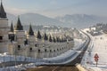 Mudurnu / Bolu / Turkey, 18 January, 2019, chateau houses, Burj Al Babas