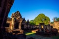 Mueang Tam Stone Sanctuary Prasat Mueang Tam. The Historical Sites and Monuments located in Buriram province of Thailand