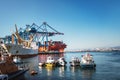 Muelle Prat Pier and Valparaiso Harbor - Valparaiso, Chile Royalty Free Stock Photo