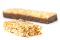 Muesli bar close up Royalty Free Stock Photo