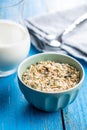 Muesli cereals. Healthy breakfast with oats flakes