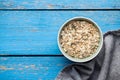Muesli cereals. Healthy breakfast with oats flakes