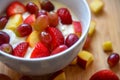 Muesli with fresh fruits and yogurt Royalty Free Stock Photo