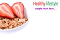 Muesli with fresh Strawberry healthy