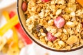 Muesli with fruit and nuts